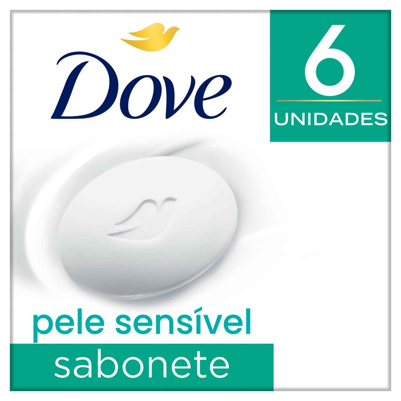 Pack Sabonete Dove Pele Sensvel 6 Unidades de 90g
