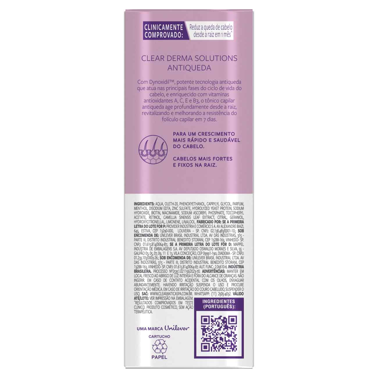 Tnico Capilar Clear Derma Solutions Antiqueda 60mL