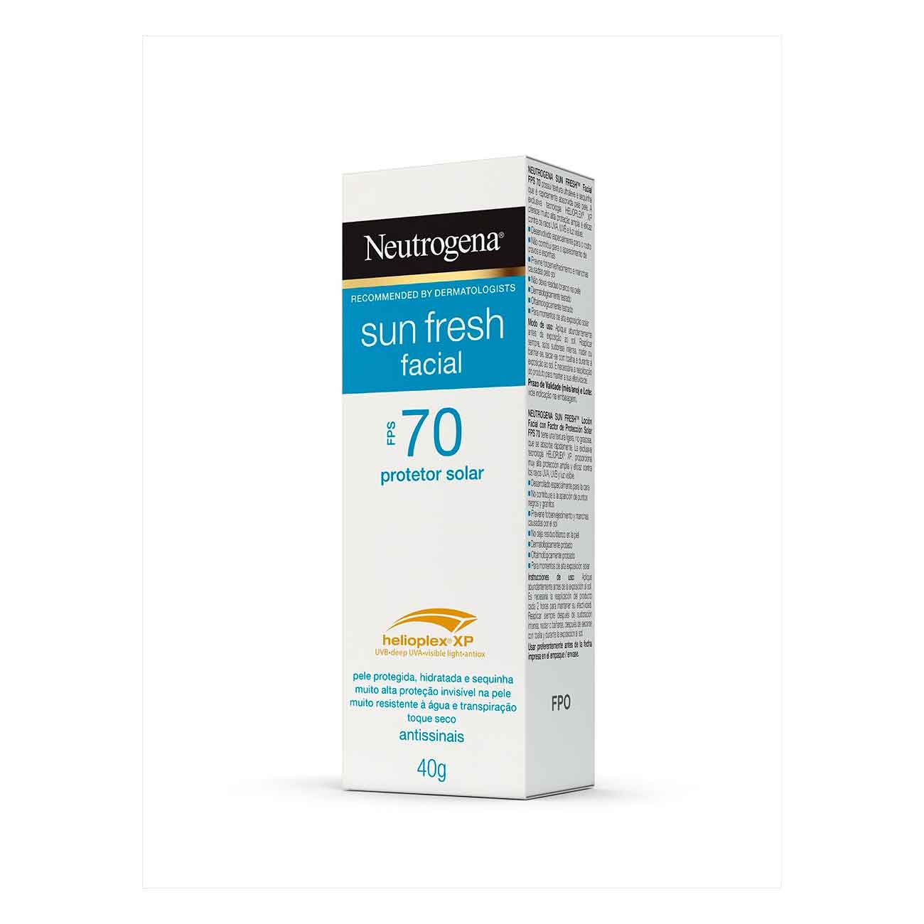 Protetor Solar Facial Neutrogena Sun Fresh FPS70 40gr