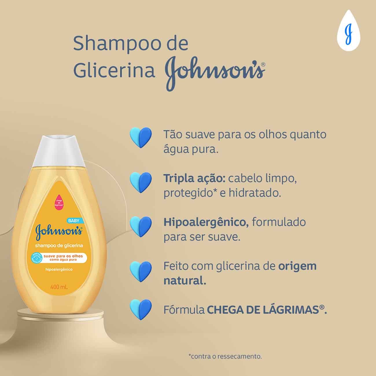Shampoo Johnson's Baby de Glicerina 200mL