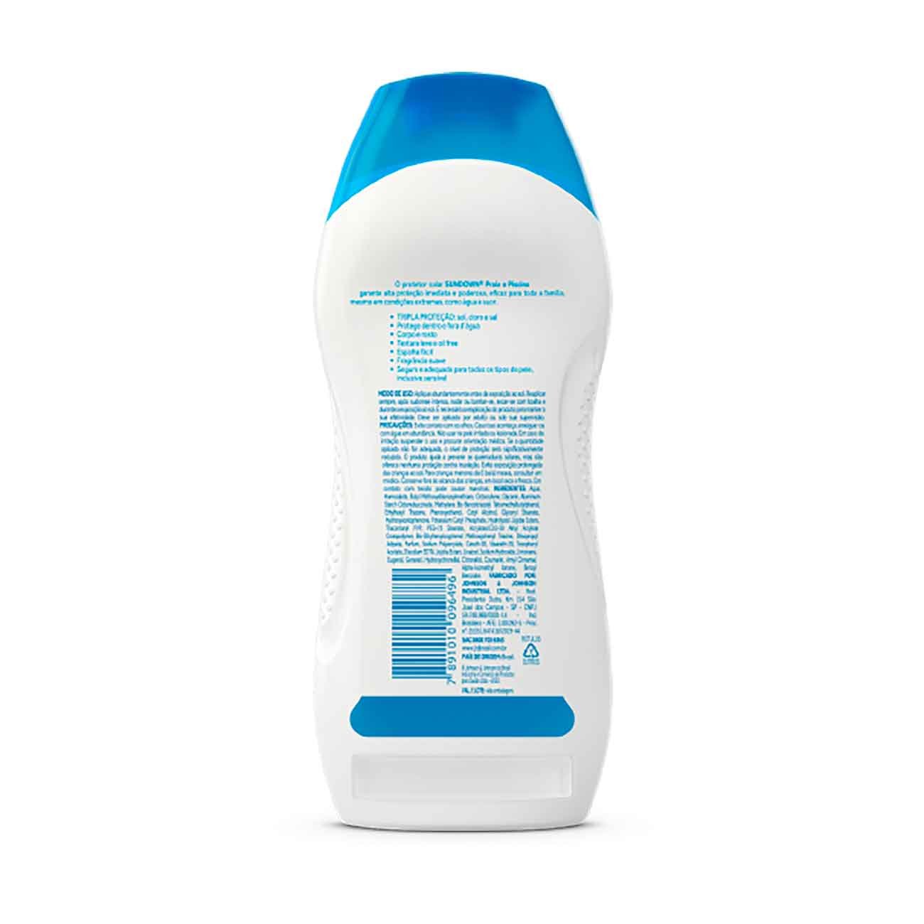Protetor Solar Corpo e Rosto Sundown Praia e Piscina FPS30 200mL