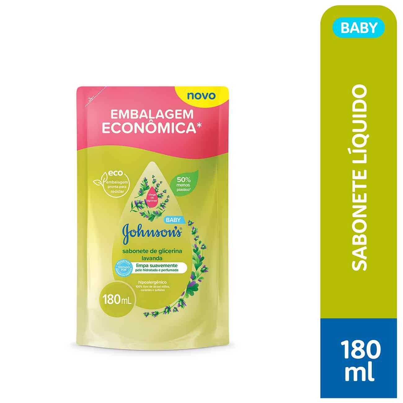 Sabonete Líquido Johnson's Baby Glicerina Lavanda 180mL