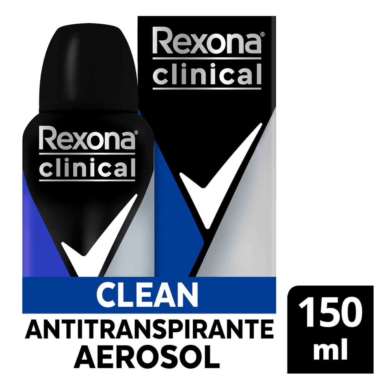 Desodorante Antitranspirante Clean Rexona Clinical Men 150mL