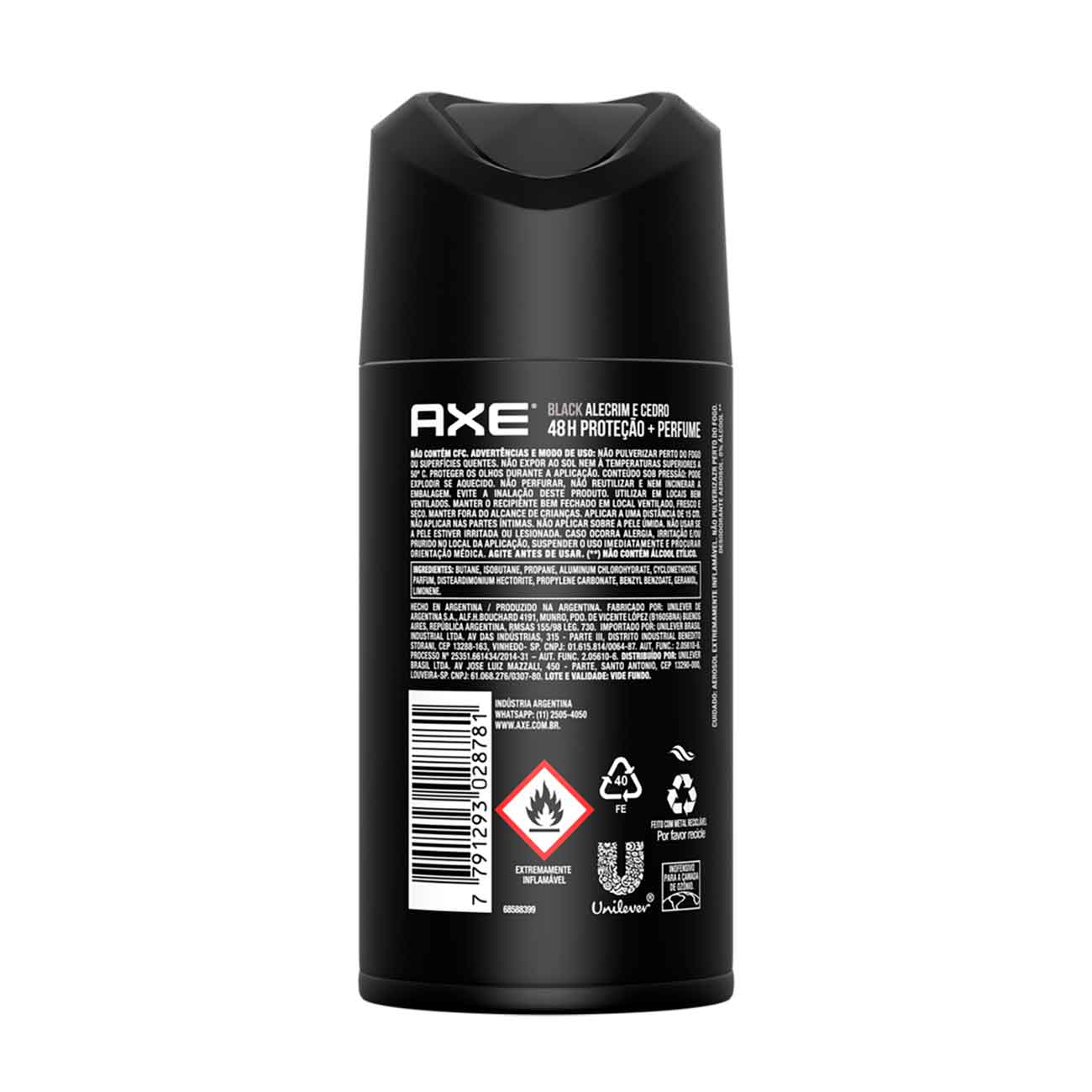 Desodorante Aerosol Fragrncia para o Corpo AXE Black 150ml