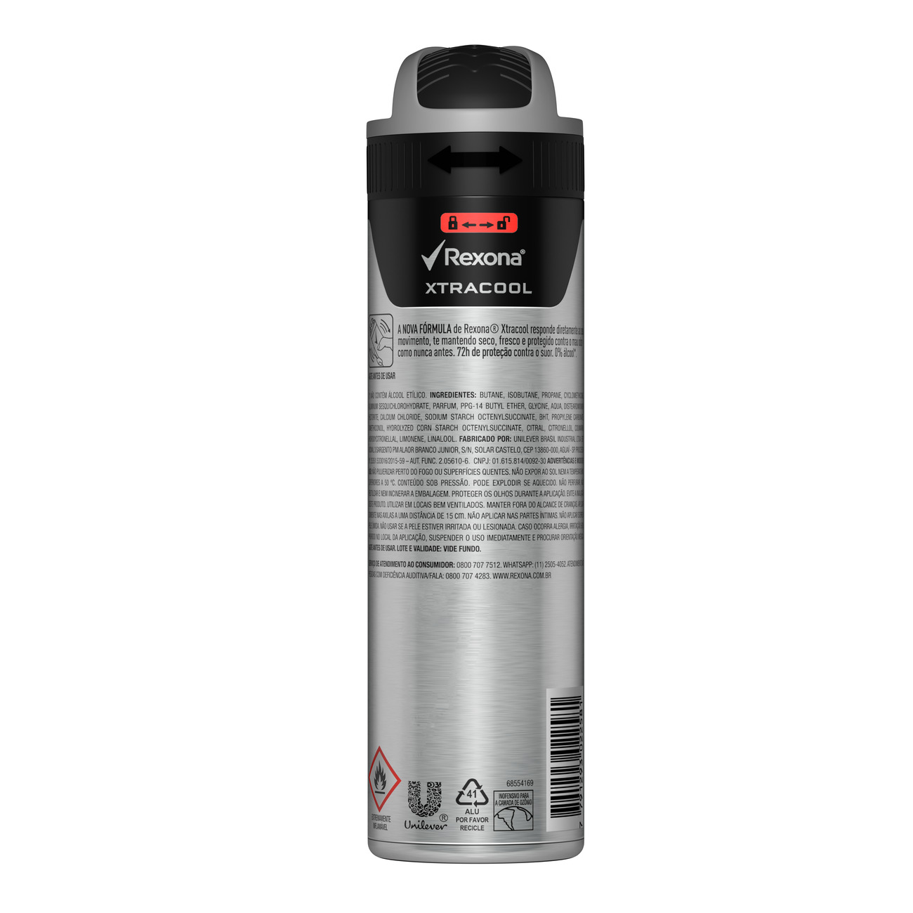 Desodorante Antitranspirante Aerosol Rexona Men Extracool 72 horas 150mL